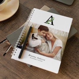 Botanische Monogrammgalerie von 4 Fotos Notizbuch