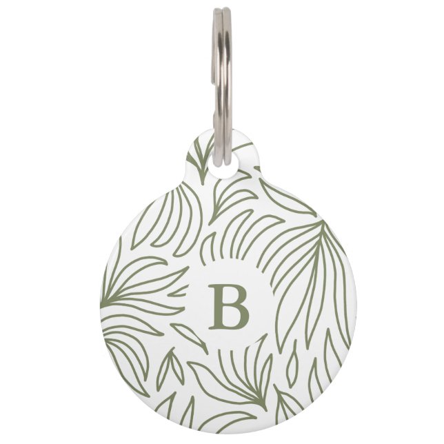 Botanische Monographie mit Kontaktinformationen Haustiermarke (Vorderseite)