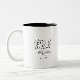Botanische Mutterbraut Zwei-Tone-Tasse | B&W Zweifarbige Tasse