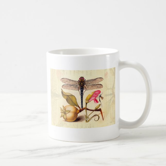Botanische Natur der Libelle Kaffeetasse (Rechts)