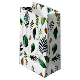 Botanische Natur in Grünblättern Kleine Geschenktüte