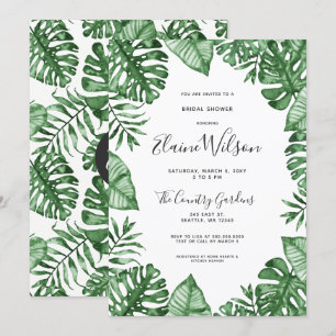 Botanische Natur Tropische Vegetation Brautparty Einladung