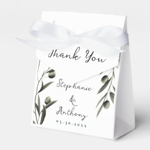 Botanische Olive Branch Blätter Italienische Hochz Geschenkschachtel
