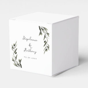 Botanische Olive Branch Blätter Italienische Hochz Geschenkschachtel