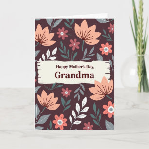 Botanische Oma Grußkarte Karte