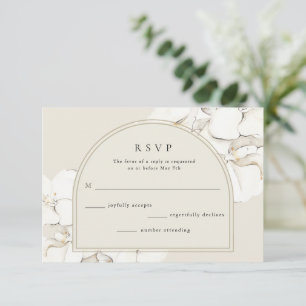 Botanische Orchideenhochzeit RSVP Karte