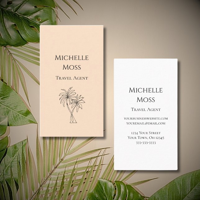 Botanische Palmen der modernen Minimalistischen tr Visitenkarte (Von Creator hochgeladen)