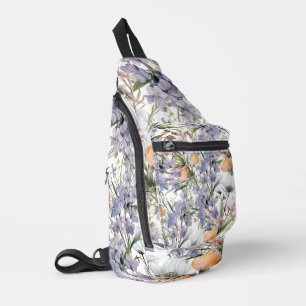 Botanische Pastellfarben Wildblume Blütensommer Crossbody Bag
