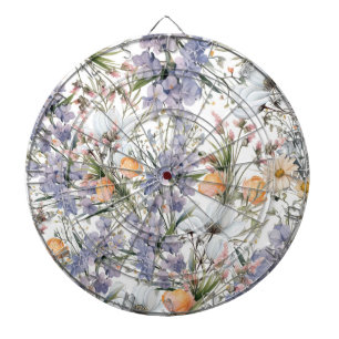 Botanische Pastellfarben Wildblume Blütensommer Dartscheibe