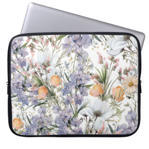 Botanische Pastellfarben Wildblume Blütensommer Laptopschutzhülle