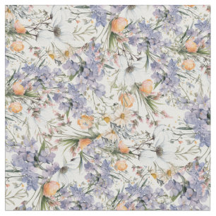 Botanische Pastellfarben Wildblume Blütensommer Stoff