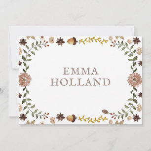 Botanische Personalisierte Mitteilungskarten aus r