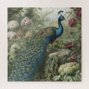 Botanische Pfauenlandschaft in einem englischen Ga