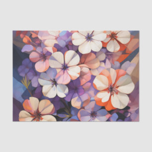 Botanische Pflanze Abstrakt Phlox Floral Seidenpapier