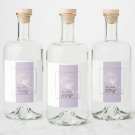 Botanische Pflanze Alkoholflaschenetikett