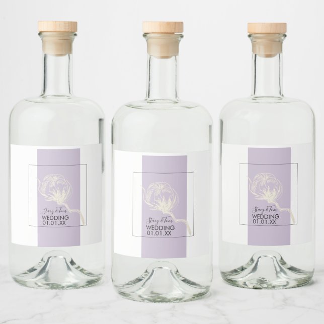 Botanische Pflanze Alkoholflaschenetikett (Flaschen)
