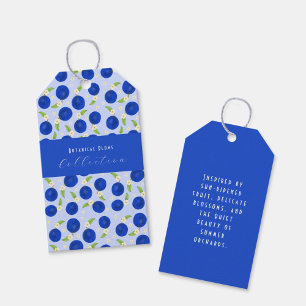Botanische Pflaumen-Kollektion Blau Geschenkanhänger