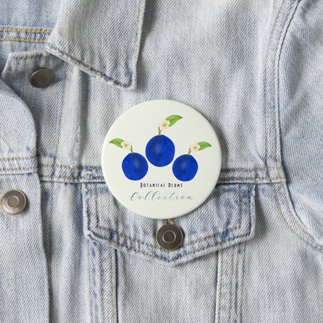 Botanische Pflaumen-Kollektion Button (Beispiel)
