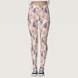 Botanische Print der Erde Leggings