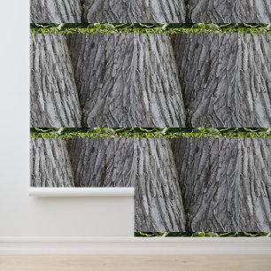 Botanische Print-Pflanze Baumstruktur Holz Textur  Tapete