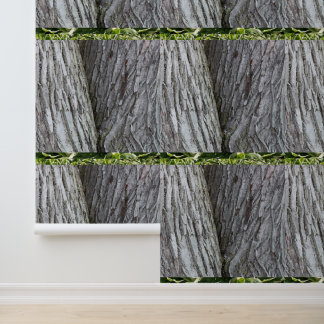 Botanische Print-Pflanze Baumstruktur Holz Textur  Tapete