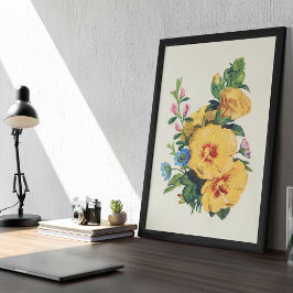 Botanische Printwerbung für antikes Wasser Poster