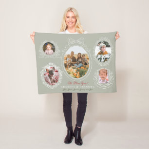Botanische Rahmen von Ribbon 5 Foto Olive Großelte Fleecedecke