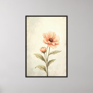 Botanische Rosa Blume Printmedien Leinwanddruck