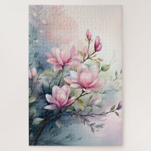 Botanische rosa Magnolienblüten