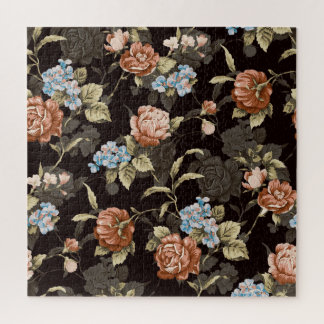 Botanische Rose: abstraktes Blumenmuster.