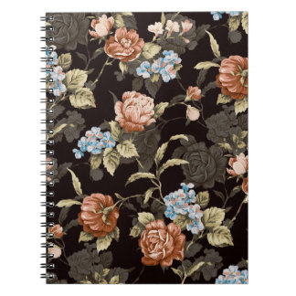 Botanische Rose: abstraktes Blumenmuster. Notizblock
