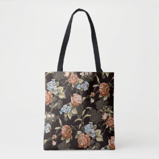 Botanische Rose: abstraktes Blumenmuster. Tasche