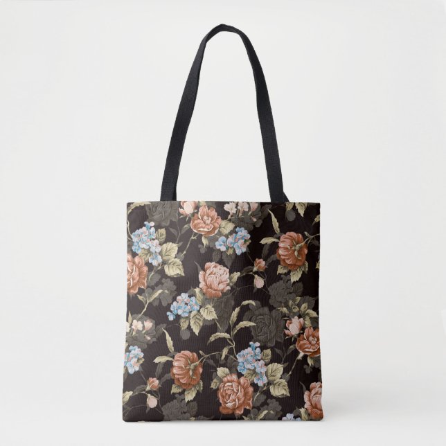 Botanische Rose: abstraktes Blumenmuster. Tasche (Vorderseite)