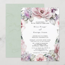 Botanische Rose Goldflorale und Eukalyptus-Hochzei