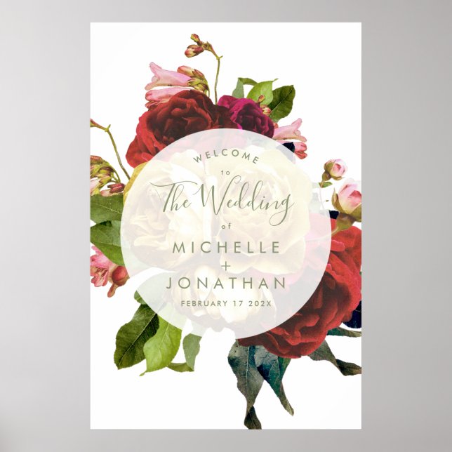 Botanische Rose im Englischen Garten Hochzeit Will Poster (Vorne)