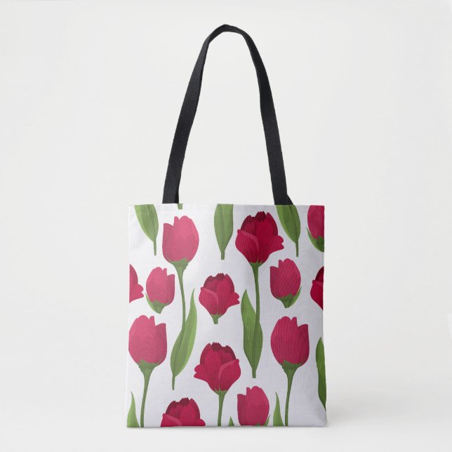 Botanische Rose in hübsch rosa Rosa Tasche (Vorderseite)