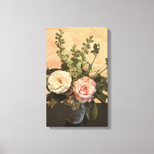 Botanische Rose Leinwanddruck
