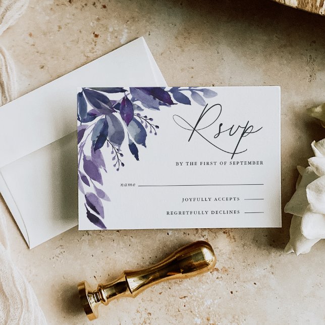 Botanische RSVP-Karte mit reichlich Foliage RSVP Karte (Von Creator hochgeladen)