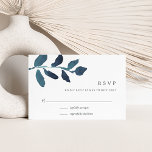 Botanische RSVP-Karte | Ultramarine RSVP Karte<br><div class="desc">Diese aquamarine,  blaue und weiße RSVP-Karte,  die sich mit unserer Hochzeitskollektion Pressed Botanical abstimmt,  zeichnet sich durch einen Single aus,  der durch ein lebendiges,  ultramarines botanisches botanisches Blattwerk in Aquarellblau geprägt ist. Sie vervollständigt Ihr Wunschdatum und passt die Formulierung an und lehnt sie ab.</div>