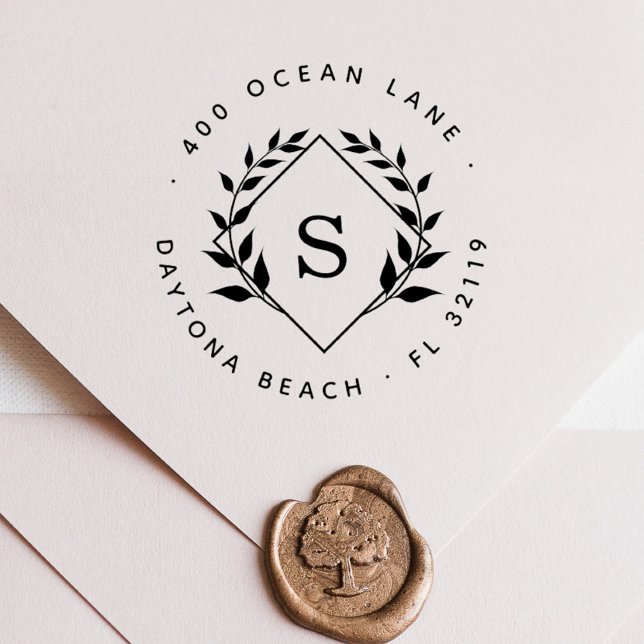 Botanische Rücksendeadresse der klassischen Hochze Permastempel (Von Creator hochgeladen)