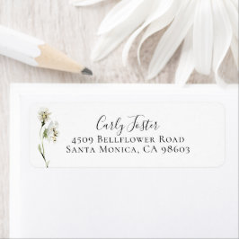 Botanische Rücksendeadresse der weißen Wildblume