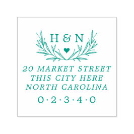 Botanische Rücksendeadresse für Hochzeiten Permastempel