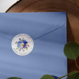 Botanische Rücksendeadresse Runder Aufkleber