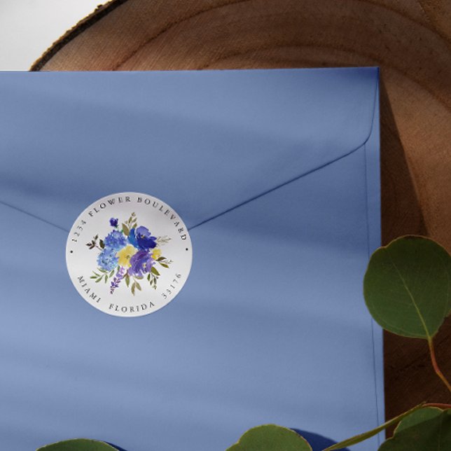 Botanische Rücksendeadresse Runder Aufkleber (Von Creator hochgeladen)