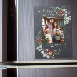 Botanische Rustikale Chalkboard Holiday Magnet Car