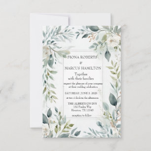 Botanische Rustikale Florale Speichern Sie die Dat Save The Date