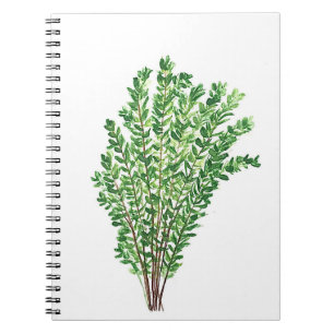 Botanische rustikale Kräuterpflanze Notizblock