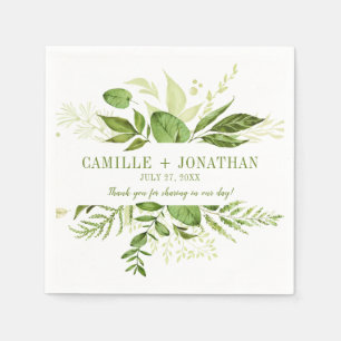 Botanische Rustikale Vegetation Empfang Serviette