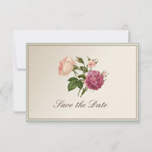 Botanische Save-the-Date-Karte im viktorianischen  Save The Date