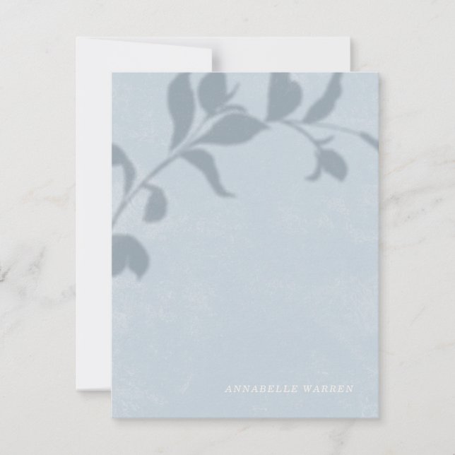 Botanische Schattenfrauenstationerie - Blau Mitteilungskarte (Vorderseite)